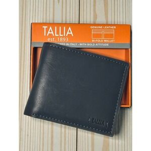 TALLIA GENUINE LEATHER BI FOLD WALLET DESIGNED IN ITALY WITH BOLD ATTITUDE